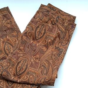 Lauren Ralph Lauren Paisley Straight Leg Pants - Brown and Tan